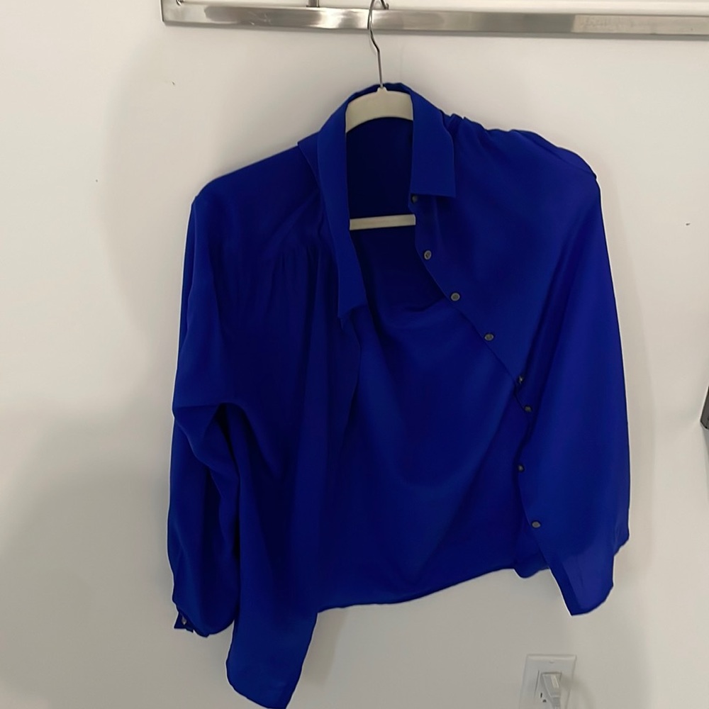 Ann Taylor silk blue shirt